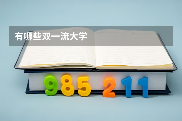 有哪些双一流大学