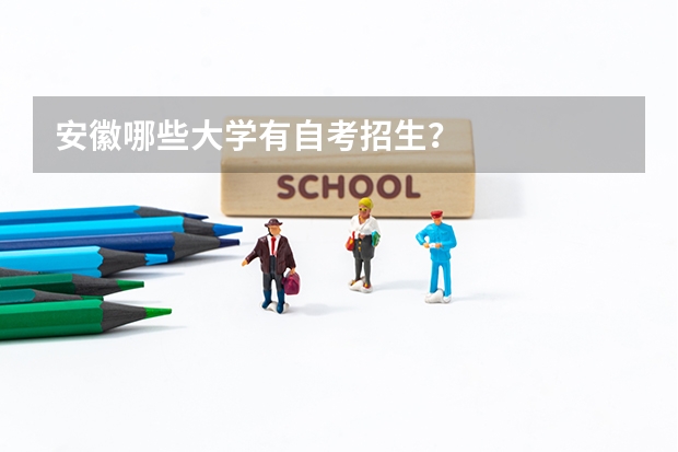安徽哪些大学有自考招生？